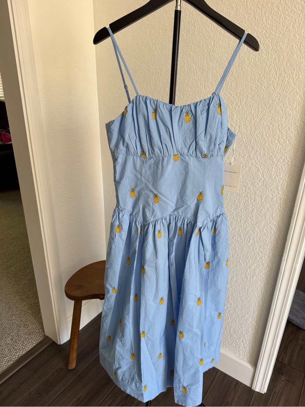 Free Assembly Cotton Dress Pineapple XS NWT